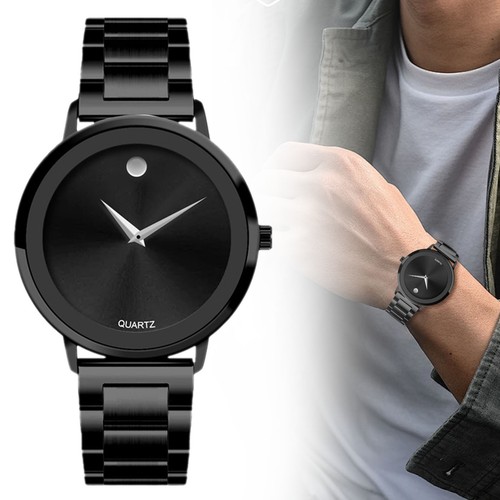 Orologio da polso uomo Mo#vado business quarzo quadrante nero e bracciale acciaio inox - Foto 2 di 2
