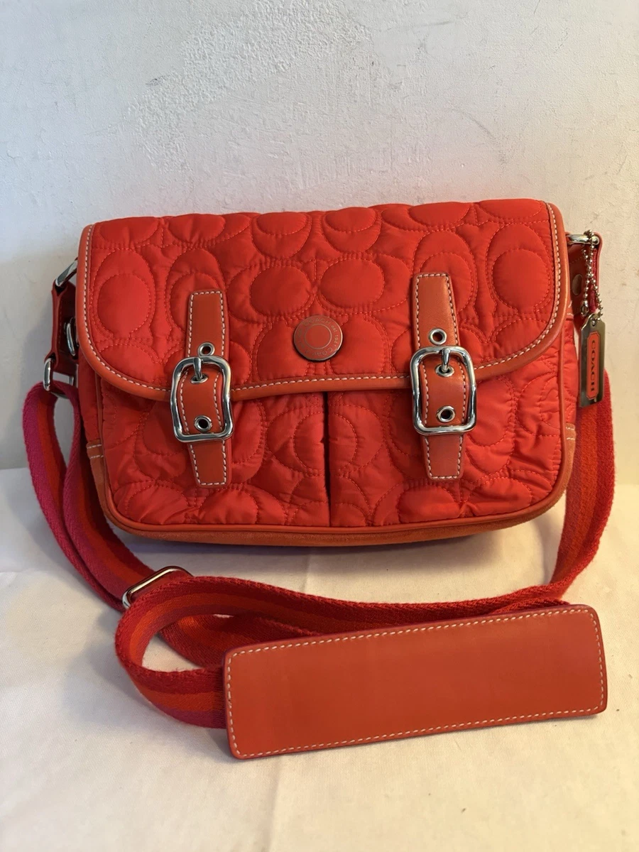 Coach Nylon Exterior Orange Bags & Handbags for Women for sale | eBay