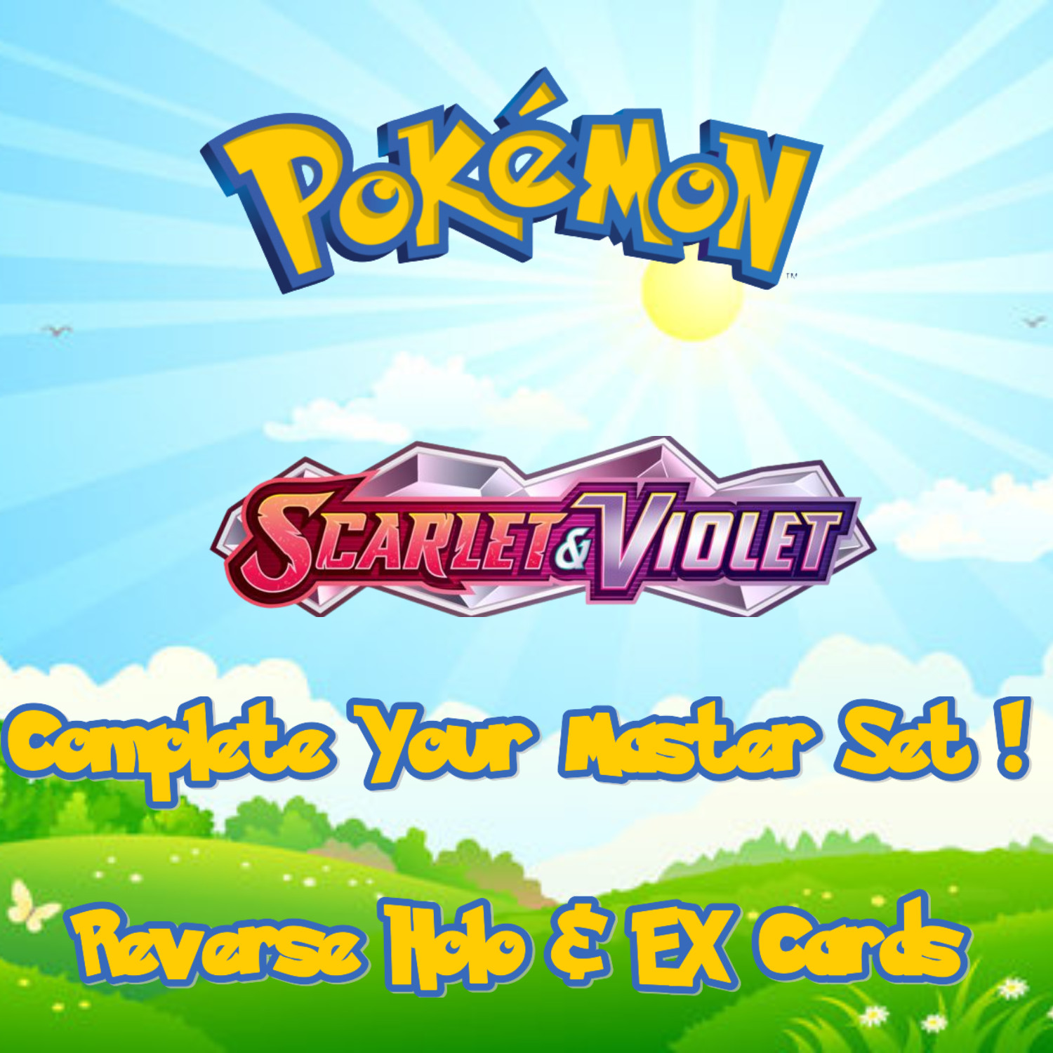 Scarlet & Violet Base SV1 Pokemon Reverse Holo  EX Master Set Singles You Pick