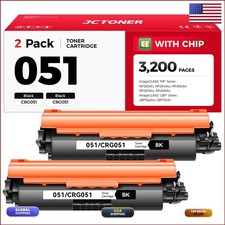 Canon 051 Toner Cartridge Black 2-Pack for ImageCLASS MF264dw MF267dw LBP162dw