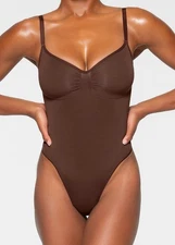 140.0 Skims Sculpt Thong Bodysuit - Cocoa - XS