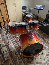 Vintage Tama Starclassic - 5 piece Kit Orange & Red Aztec Fade with Cases