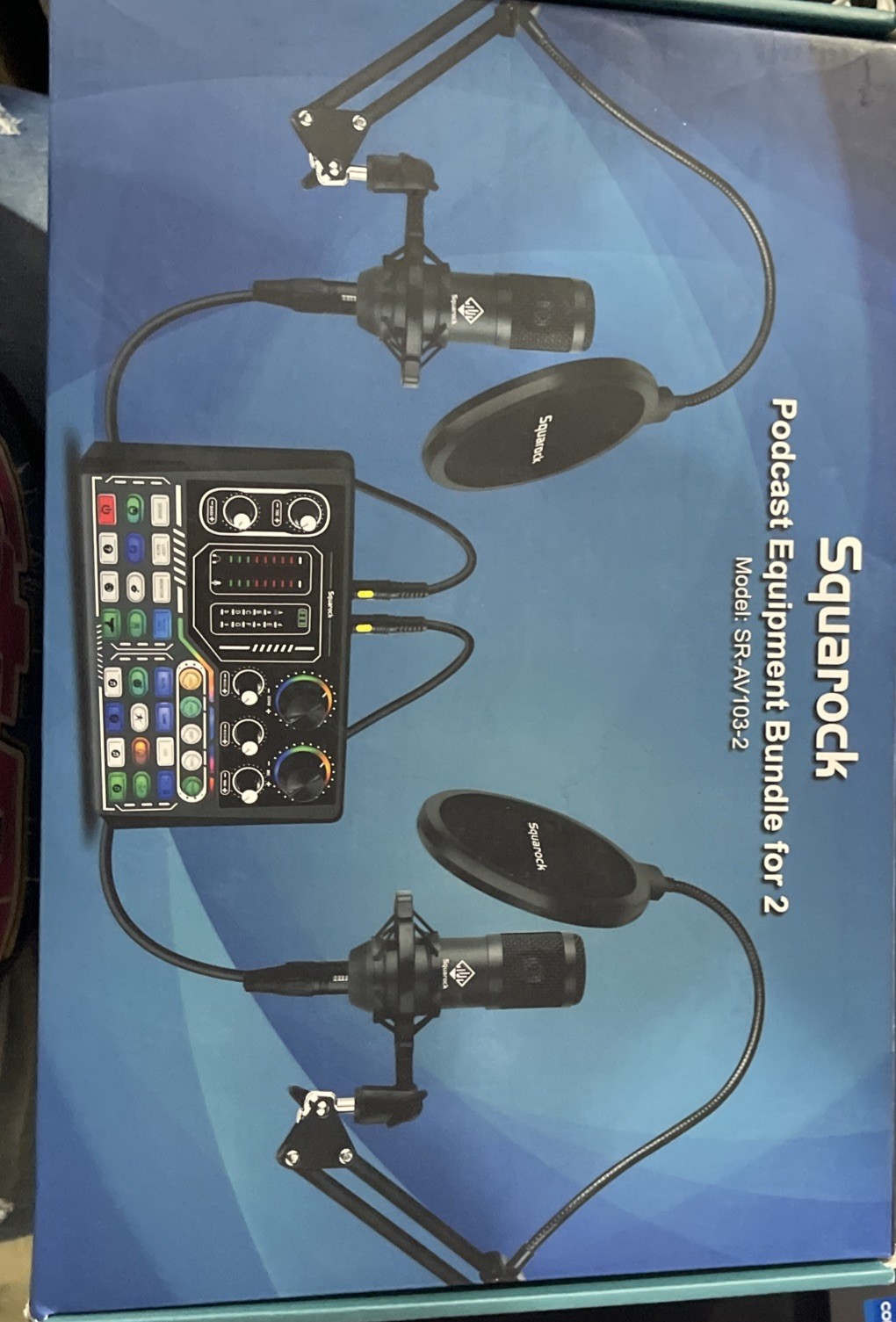 Squarock Podcast Equipment Bundle For 2 Sr-Av103-2