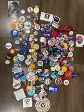 vintage political campaign button lot - from HHH, Nixon- Agnew, Clinton, etc