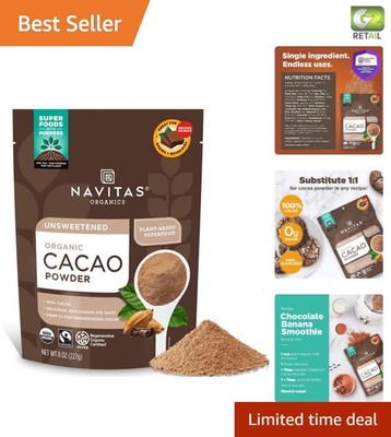 Dairy-Free 8oz Cacao Powder - Nutrient-Rich Cocoa Substitute for Healthy Baking