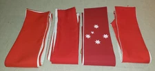 4 CLERGY OFFICIANT PREACHING STOLES VARIOUS SHADES OF RED REVERSIBLE 1