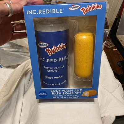 Twinkies Body Wash & Bath Bomb Gift Set Frosted Vanilla Scent
