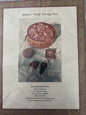 Samplers and Such- Quaker Motif Sewing Box chart