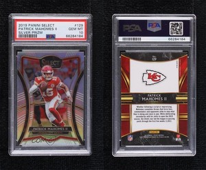 2019 Panini Select Premier Level Silver Prizm Patrick Mahomes II PSA 10 GEM MT