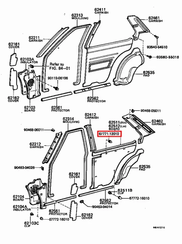 Genuine Corolla EE80 CE80 CE71 CE70 AE82 AE71 Quarter Inside Trim Board Clip x5 - Picture 19 of 20