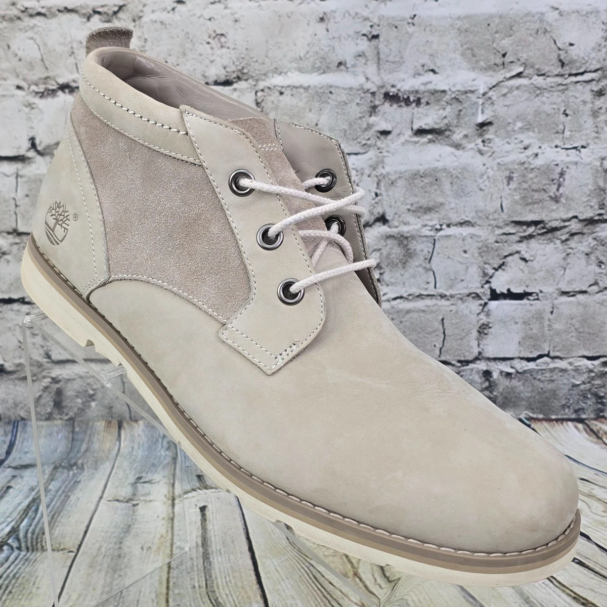 Timberland Leather Upper White Casual Shoes for Men for sale  display picture 1