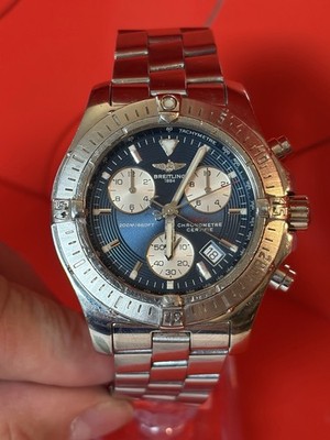 Breitling Colt Quartz Chronograph Tachymeter Date Blue Dial Steel 41mm 200m