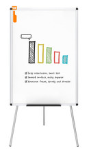 VIZ-PRO Whiteboard Easel, 36 Standard 36 X 24 Inches, White melamine Cygnet 