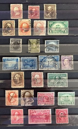 Old Group Of Vintage US Stamps, Used & Mint