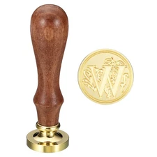 Alphabet W Wax Seal Stamp Initial Letter Sealing Wax Stamp Retro, Style 3
