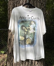Vintage 90s Alice in Chains We Die Young Grunge Band Tee Hanes XL