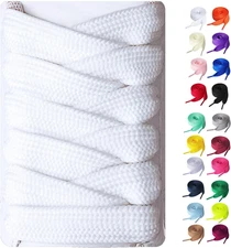 2 Pairs Fat Sneakers Shoe Laces, 15Mm Wide Athletic Shoelaces