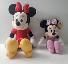 Disney Minnie Mouse Plushies 2 Kohls Cares  Just Play 14"  10"