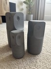 IKEA TONAD Owls Set Henriq Preutz Design Grey Stone Cement MCM Decor 3 Figures