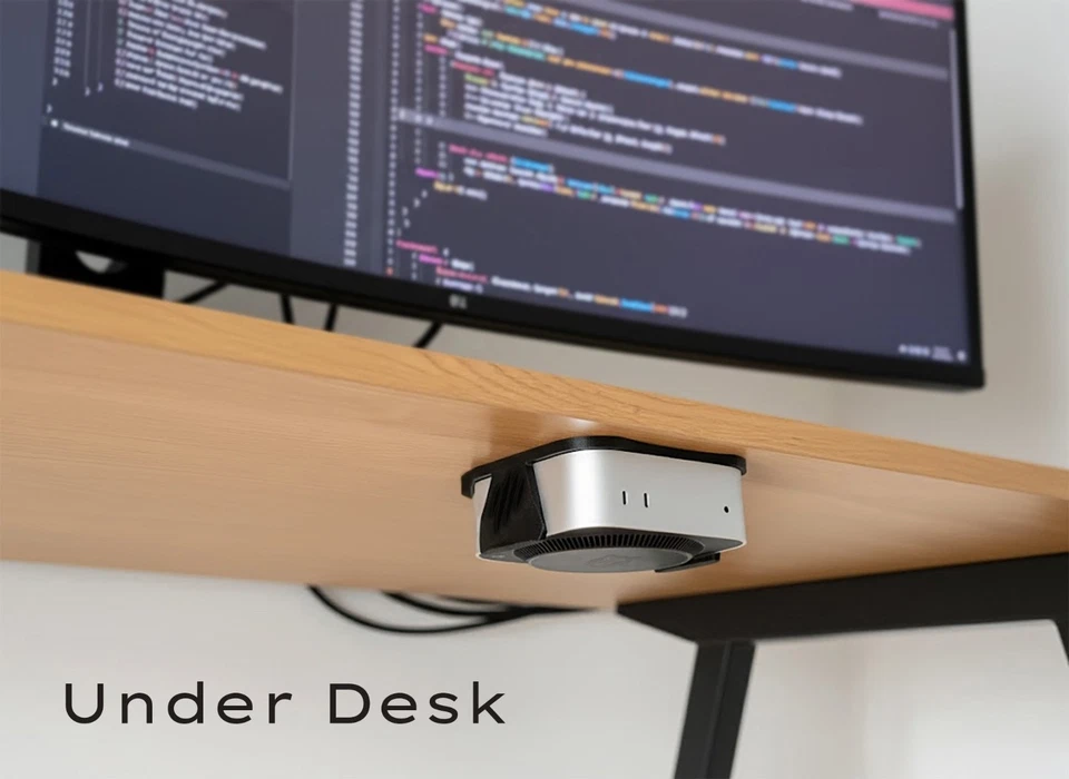 Apple Mac mini M4 Mount | Under Desk Holder | Wall Bracket | VESA 75/100mm Stand - Image 4 of 4