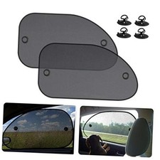 2 Pack Universal Car Window Shade, Cling Sunshade - 25.6"x15" 2PCS - Side 