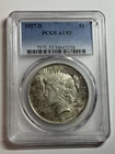1927 D Peace Silver Dollar PCGS AU53 Tougher Date