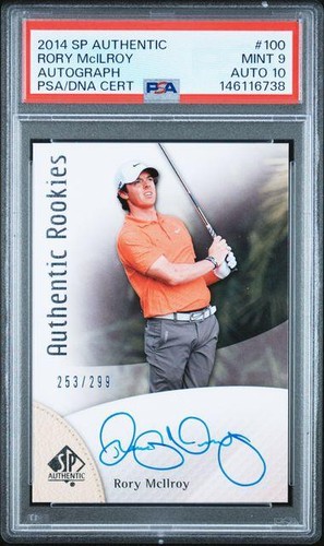 2014 Upper Deck SP Authentic Rory McIlroy Rookie Auto /299 PSA 9