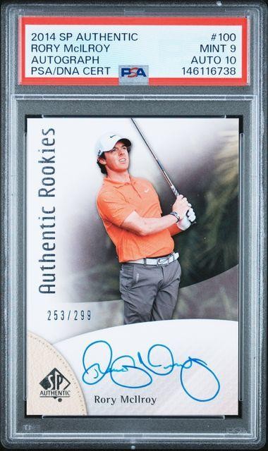 2014 Upper Deck SP Authentic Rory McIlroy Rookie Auto /299 PSA 9