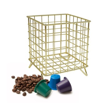 Zreneyfex Storage Organizer Coffee Pods Holders for counter with Large Gold 