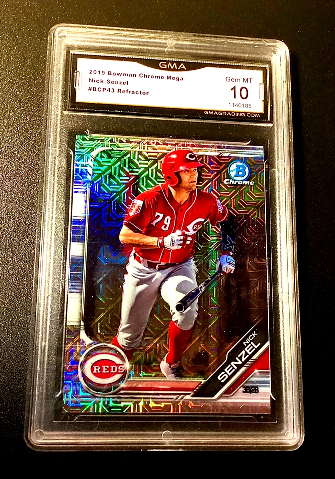 Nick Senzel Rookie Gem Mint 10 2019 Bowman Chrome Refractor Mega Rare #1 RC $$$ - Image 3 of 4