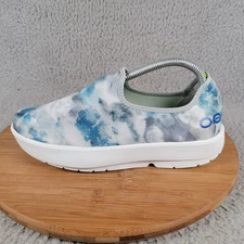 Oofos Oomg eeZee Low Womens Size 9 Purple Blue Tye Dye Athletic Slip On Shoes