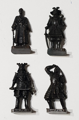 Satz Soldatini kinder metal Metallfiguren Samurai scame bruniert