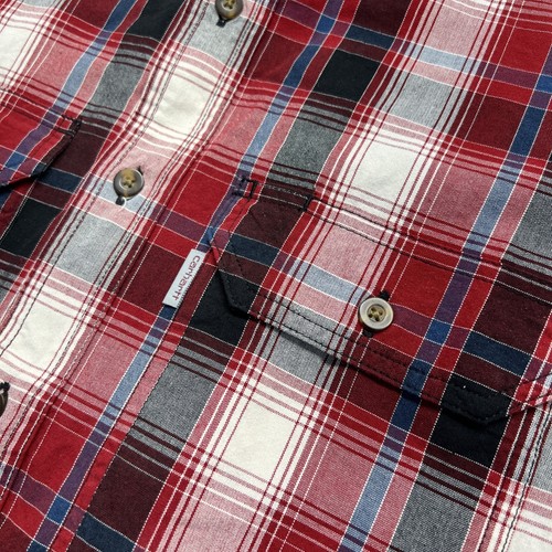 Carhartt Relaxed Fit Button Down Langarm Hemd Herren M Reg Rot Kariert Neu mit Etikett - Bild 4 von 15