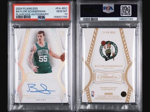 BAYLOR SCHEIERMAN 2024-25 PANINI FLAWLESS ROOKIE AUTO RC /25 FA-BSC PSA 10
