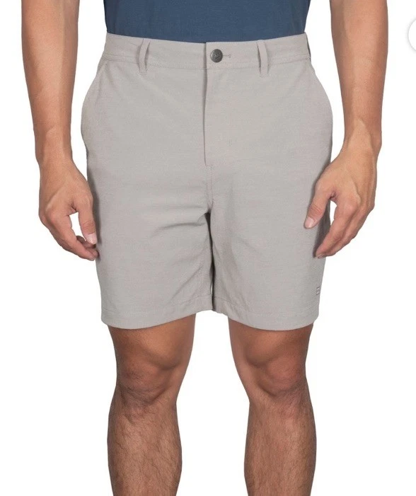 Billabong Hybrid 18" Chino Shorts Mens 32 Light Gray Stretch NWT Free Shipping!