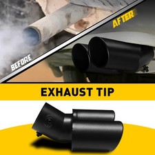 Matte Black Car Rear Exhaust Pipe Tail Muffler Tip Stainless Steel Accessories Matte Black Car Rear Exhaust Pipe Tail Muffler Tip Stainless Steel Accessories