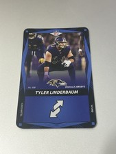 2025 UNO Elite ALT JERSEYS Blue TYLER LINDERBAUM #108 Baltimore Ravens Football