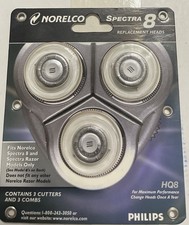 Philips Norelco Spectra 8 HQ8 Replacement Heads 3pc Genuine OEM Brand New Sealed