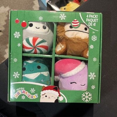 New Squishmallow Christmas Holiday 4 Pack 2023 Benny Nissa Beula Johann 5'' NIB