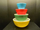 Vintage Pyrex Primary Colors Nesting Mixing Bowls Set of 4 - 401, 402, 403, 404
