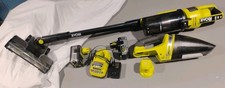 Ryobi One+ 2x Vacuum Set, 2 Batteries, Charger + USB Port, Clean, Brushless