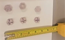 Aquarium slotted purple frag plugs for marine corals, set of 6