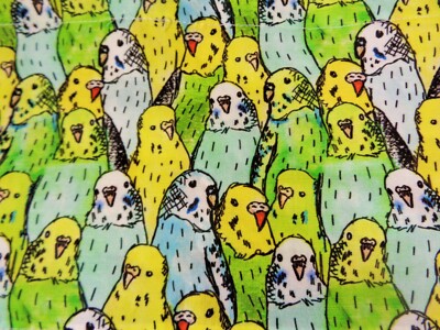 LARGE Bird CAGE  ''Assorted Budgies''  Cover ONLY