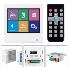 40W Room Audio Wall Mount Amplifier Panel Touch Screen Bluetooth Aux FM IR