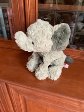 Gund Cozys 11" Gray Plush Textured Elephant 6058948 Excellent 