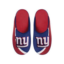 FOCO NFL Men's NFL New York Giants 2022 Big Logo Color Edge Slippers