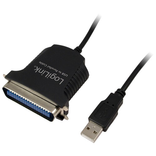 LogiLink 1,5m USB auf Parallel Adapter Kabel Druckerkabel Scanner