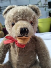 Antiker Teddy Teddybär ca. 1970, Mohair Braun, 28cm, evtl Clemens Spieltiere