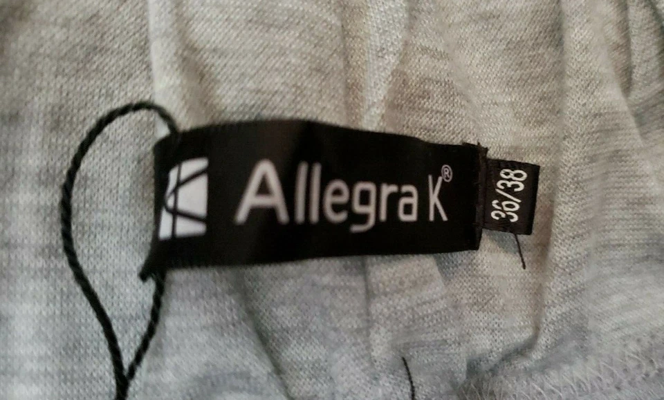 Allegra K Men's Sweat Pants Gray Black Size 36/38 NEW - Image 4 of 4