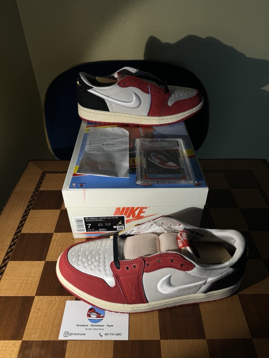 シューズ(男性用) NIKE Air Jordan 1 Low Retoro OG Mens Size 7 Nike Air Jordan 1 Retro Low OG Trophy Room Home FN0432